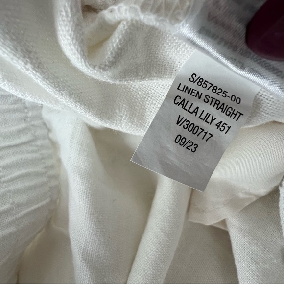 New Old Navy High Rise Linen Blend Straight Pants Comfort  XXL TALL White Beach - Picture 10 of 14